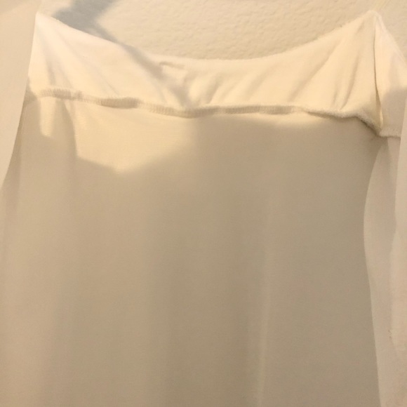 Twentyone white trimmed ruffled adjustable spaghetti straps tank top size large - Picture 9 of 13